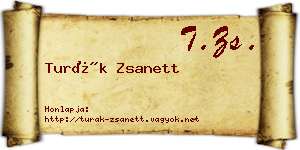 Turák Zsanett névjegykártya
